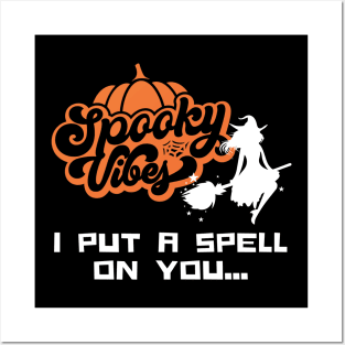 Spooky Vibes Halloween Typography Posters and Art